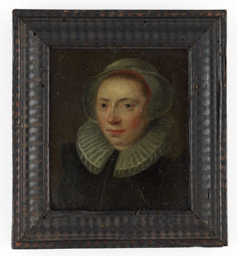 Unknown Портрет молодой женщины, 1590, 6,8 cm х 5,4 cm, Медь, масло