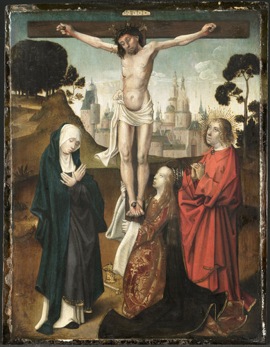 Unknown Распятие на кресте, 1500, 38 cm х 28 cm, Дерево, масло