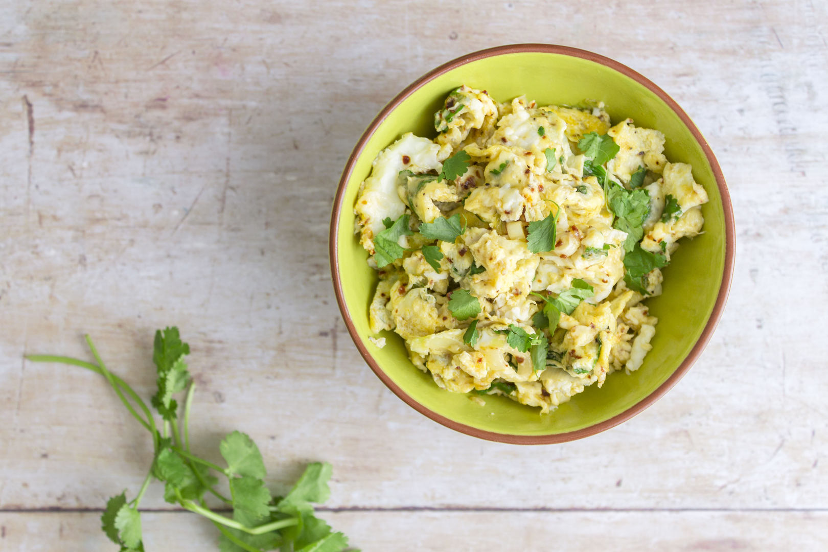 Keto Scallion Scrambled Eggs with Chili