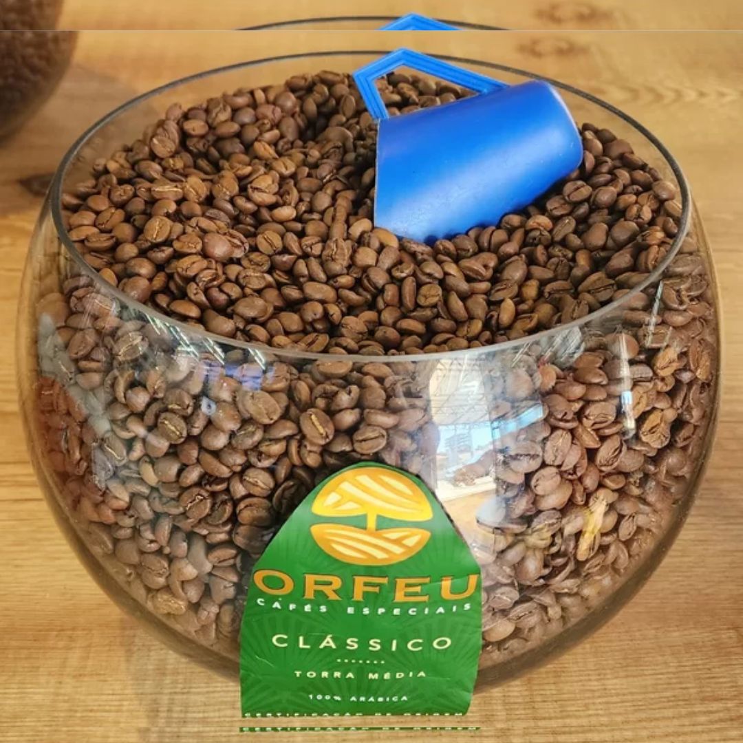 Café em Grãos Orfeu 250g – Clássico, Intenso, Bourbon e Orgânico