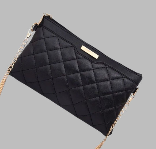 Черна универсална чанта през рамо с цип.jpg