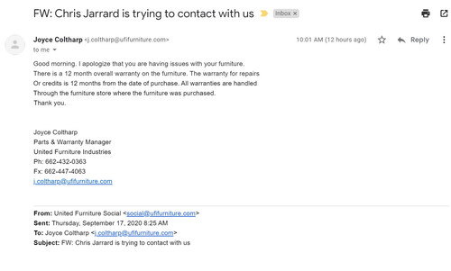 lane furniture email reply cjarrard