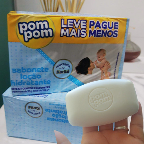 Kit Sabonete em Barra Pom Pom Loção Hidratante com 5 unidades.jpg