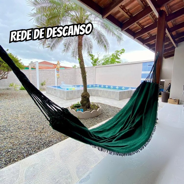 Rede Dormir Descanso Casal Balanço Grande Basica Resistente