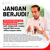 Imbauan Presiden Lawan Judi Online