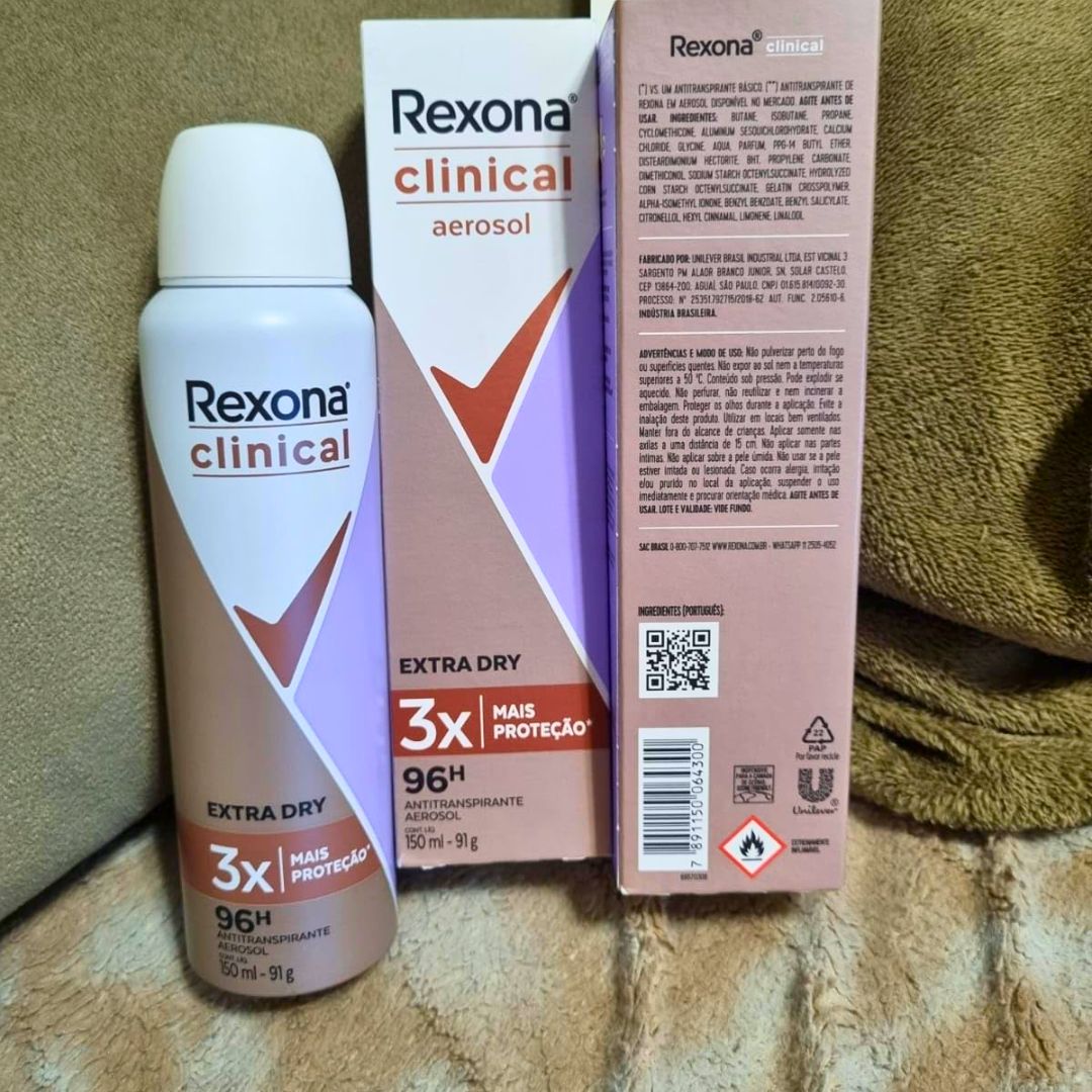 Antitranspirante Aerosol Rexona Clinical Extra Dry 150ml