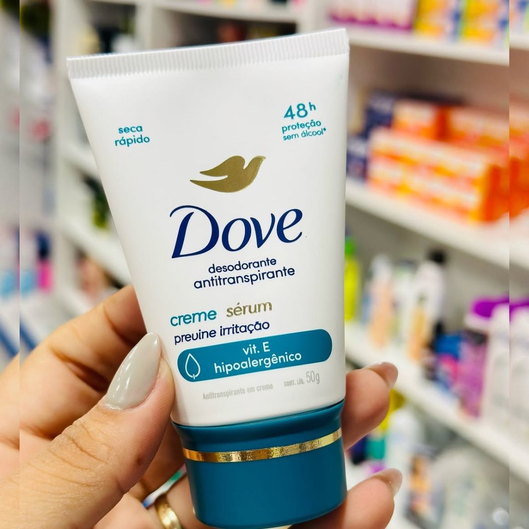 Dove Desodorante Antitranspirante em Creme Sérum Previne Irritação 50 G