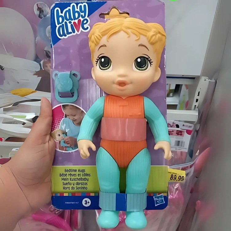 Baby Alive Hora do Soninho – Boneca de 24 cm lavável para crianças a partir dos 3 anos, cabelo loiro