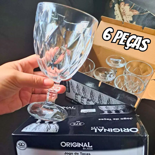 Jogo De Taças Diamante De Vidro 6 Peças 340ml.jpg