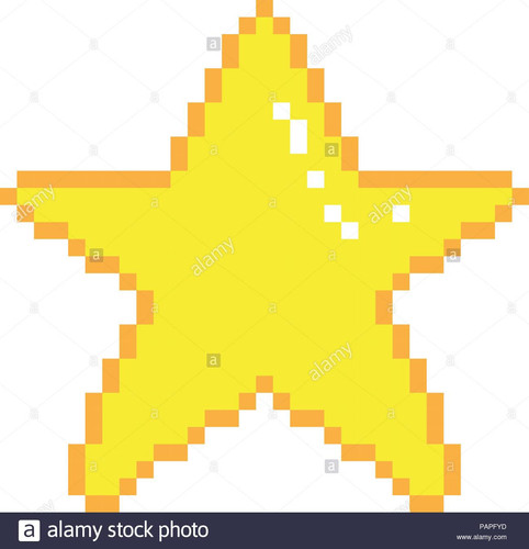 vector pixel art star PAPFYD