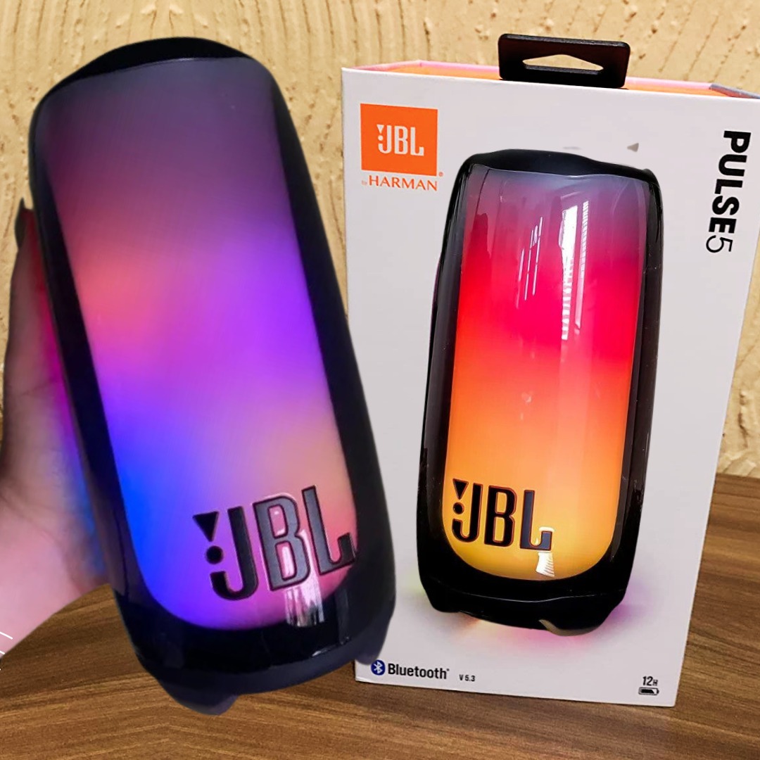 Caixa De Som Portátil Bluetooth Pulse 5 Black Jbl Bivolt Cor Preto 110V/220V