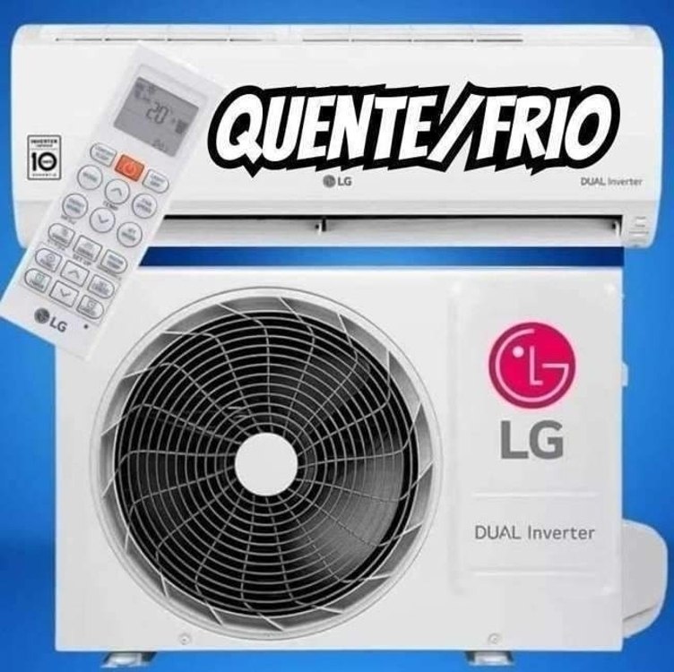 Ar condicionado HW LG Dual Inverter Voice 9.000 btus quente frio 220v R-32