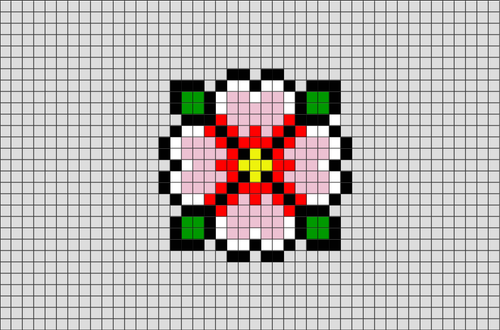 kissclipart flower pixel art clipart pixel art bead a98882667796b6b6