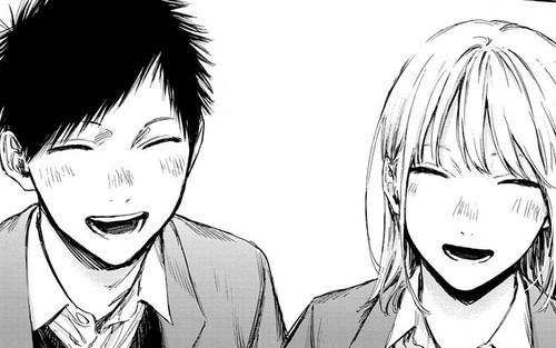 Chii and Taiki smile