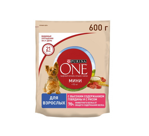 7613034939845 КОРМ СУХОЙ СОБАК PURINA ONE ВЗРОСЛЫХ ГОВЯДИНА И С РИСОМ 600 Г .jpg