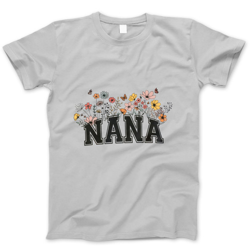 Photograph of four blank t-shirts greys beige and army green. Clipping path included. Ready for your.jpg