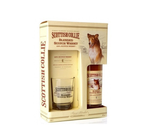 5010327909943 ВИСКИ SCOTTISH COLLIE BLEND 3 ГОДА 40% 0,5 Л ПОДАР. КОРОБКЕ + 1 БОКАЛ.jpg