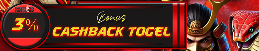 HOTEL4D Bonus Cashback Mingguan 3% (khusus togel)