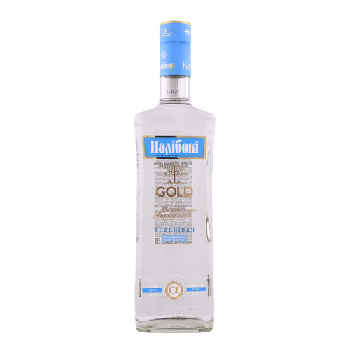 4605704005571 ВОДКА НАЛIБОКI GOLD АСАБЛIВАЯ 40% 0,5 Л СТ БУТ.jpg