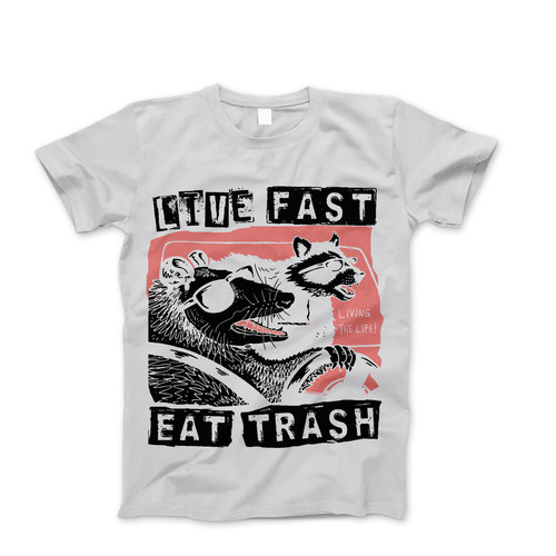 Photograph of four blank t-shirts greys beige and army green. Clipping path included. Ready for your.jpg