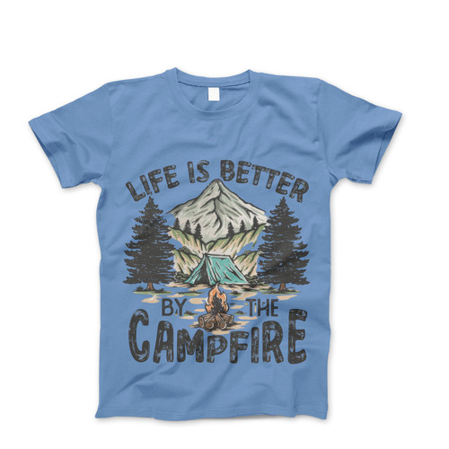 Photograph of four blank t-shirts greys beige and army green. Clipping path included. Ready for your.jpg