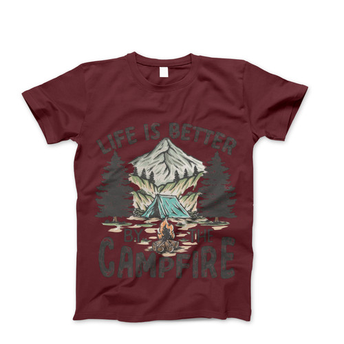 Photograph of four blank t-shirts greys beige and army green. Clipping path included. Ready for your.jpg