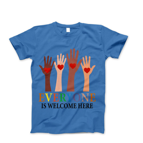 Photograph of four blank t-shirts greys beige and army green. Clipping path included. Ready for your.jpg