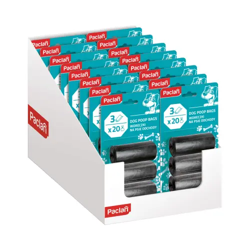 Paclan Dogy Bags kakiszedozsak 3 tekercs 320zsak 225cm32cm 10my display.webp