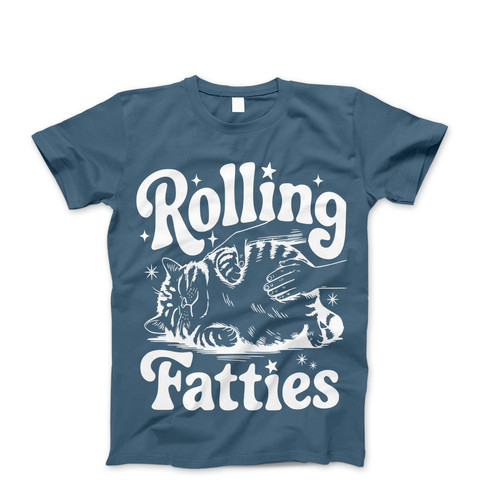 Photograph of four blank t-shirts greys beige and army green. Clipping path included. Ready for your.jpg