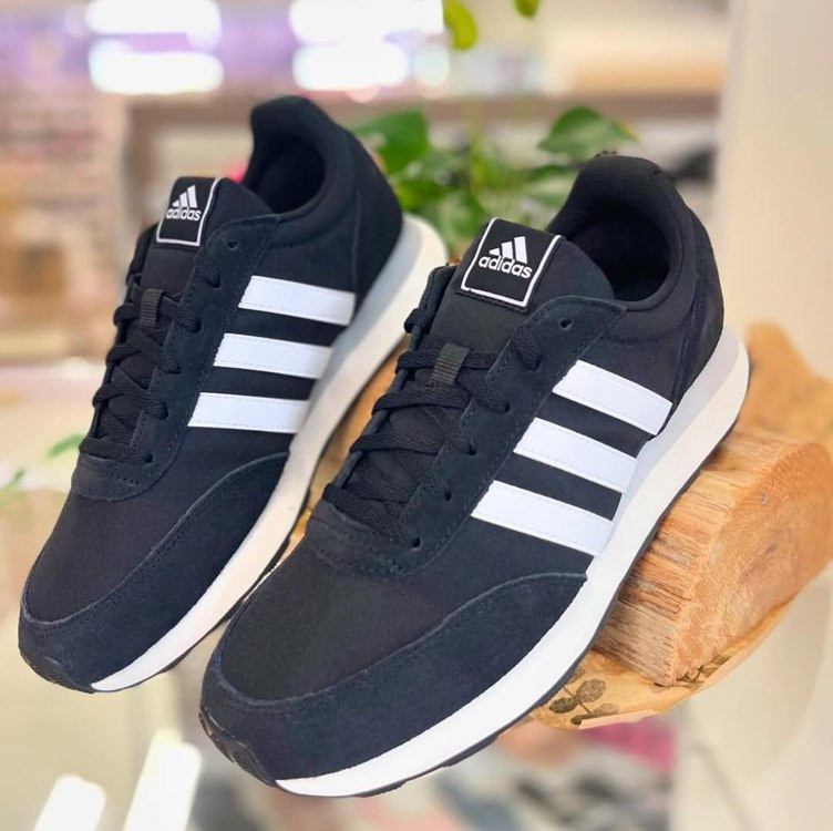 Tênis Run 60s 2.0 Adidas – Preto+Branco