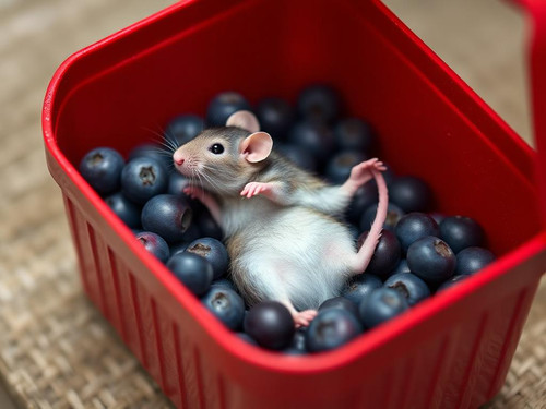 www.naked-ai.art - A red box of blue berries with a rat dancing inside.jpg