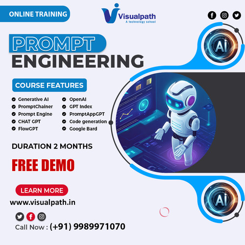 Visualpath delivers the Prompt Engineering Course, covering advanced Prompt Engineering AI Course Online concepts. Learn prompt structuring, AI model interaction, and automation techniques globally, including the USA, UK, Canada, Dubai, and Australia. Get technical doubts clarification and hands-on training. Book a Free Demo at +91-7032290546!
WhatsApp: https://wa.me/c/917032290546
Blog: https://visualpathblogs.com/category/prompt-engineering/
Visit us: https://www.visualpath.in/prompt-engineering-course.html