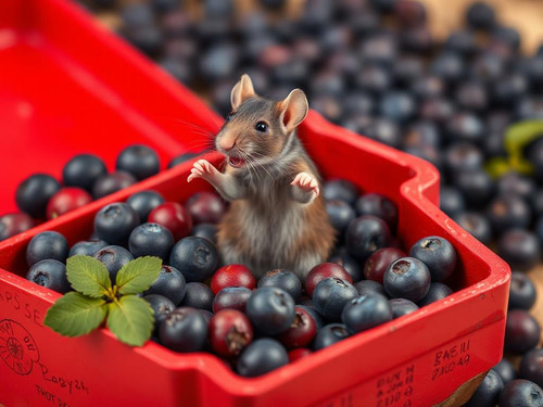 www.naked-ai.art - A red box of blue berries with a rat dancing inside.jpg