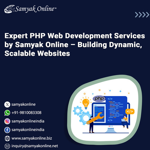 Samyak Online offers expert PHP web development services that power dynamic and scalable websites for modern businesses. Our skilled developers use the latest PHP frameworks to build secure, high-performing web applications with intuitive interfaces. Whether you need a custom website or a complex web solution, our team delivers tailored, innovative services designed to meet your specific requirements. Enjoy seamless functionality, robust performance, and responsive design that drive user engagement. Visit our website to learn more and discover how our PHP expertise can transform your digital presence.

https://samyakonline.biz/php-web-development.html

#PHPWebDevelopment