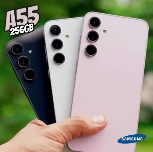 Samsung Galaxy A55 5G, Câmera Tripla Traseira de até 50MP, Selfie de 32MP, Nightography, Apagador de objetos, Design em metal e vidro, IP67, Super AMOLED 6.6″ 120Hz Vision Booster, 256GB – Azul Claro