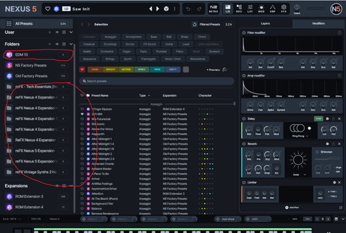 nexus presets missing