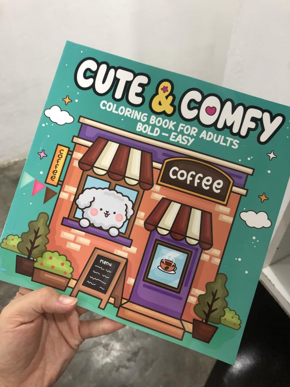 Cute & Comfy Coloring Book for Adults – Bold Easy – Livro de Colorir Adulto