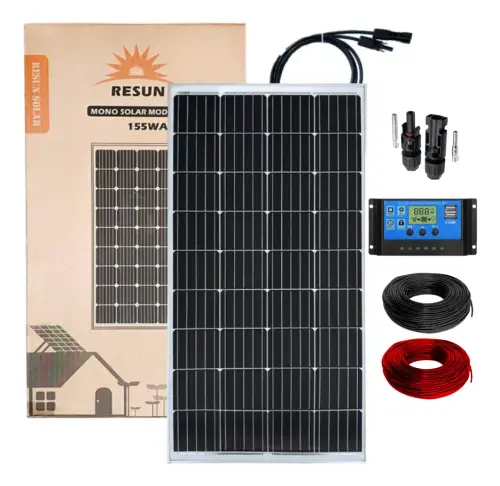 74 Kit Painel Placa Controlador Solar Fotovoltaica 150w Watts.webp