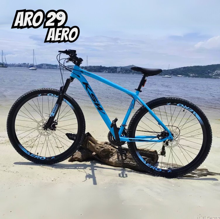 Bicicleta Aro 29 Masculina Ksw Aluminio 21 Marchas Mtb Mcz18 Cor Azul-claro Tamanho Do Quadro 19