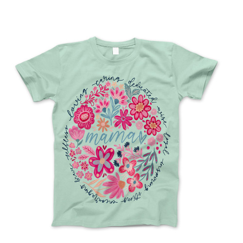 Photograph of four blank t-shirts greys beige and army green. Clipping path included. Ready for your.jpg