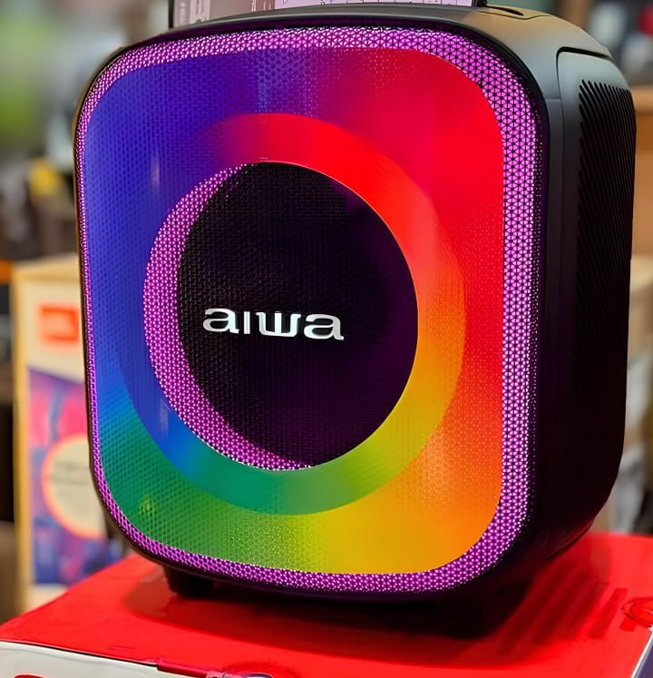 Caixa de Som PartyBox AIWA PB-07 Bluetooth 8H RGB USB TWS Preto