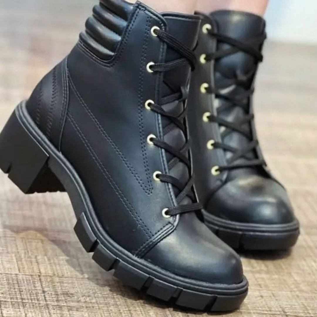 Bota Coturno Tratorada Feminina – Moleca