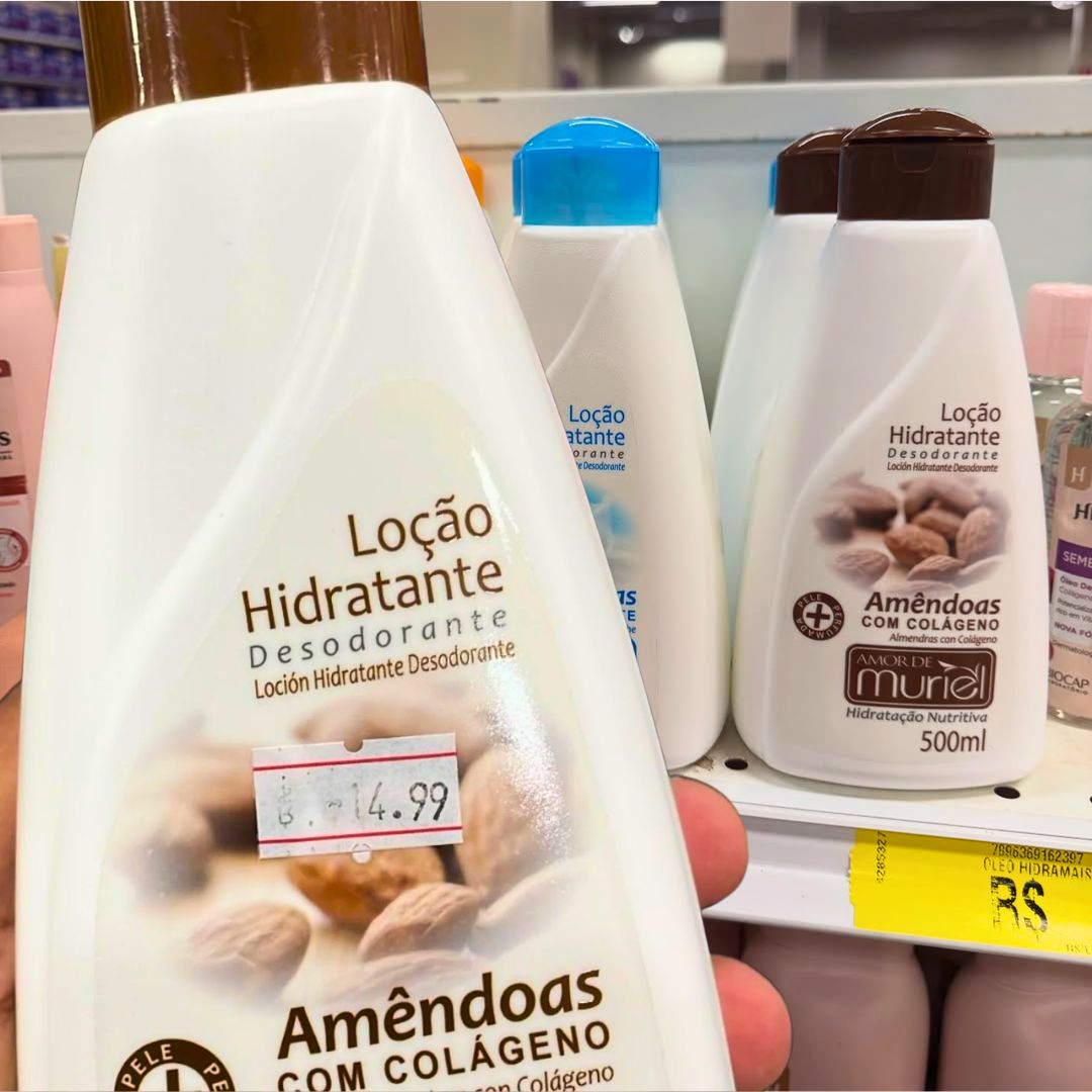 Hidratante Corporal Amor Amêndoas, Muriel, 500 ml, Muriel, 500 Ml