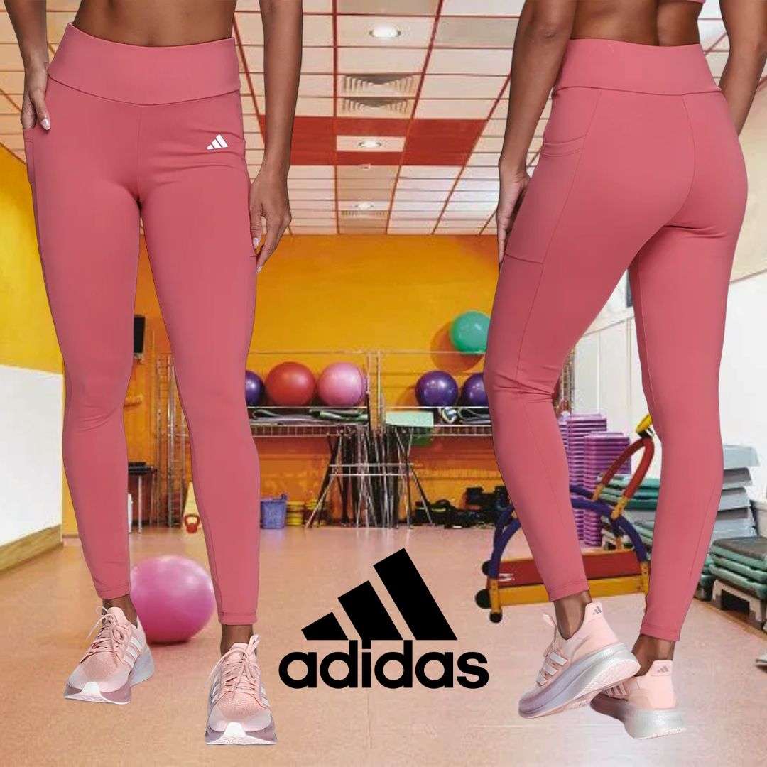 Calça Legging Adidas Feminina – Rosa