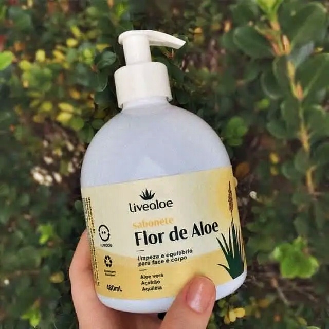 LiveAloe Sabonete Flor De Aloe 480ml