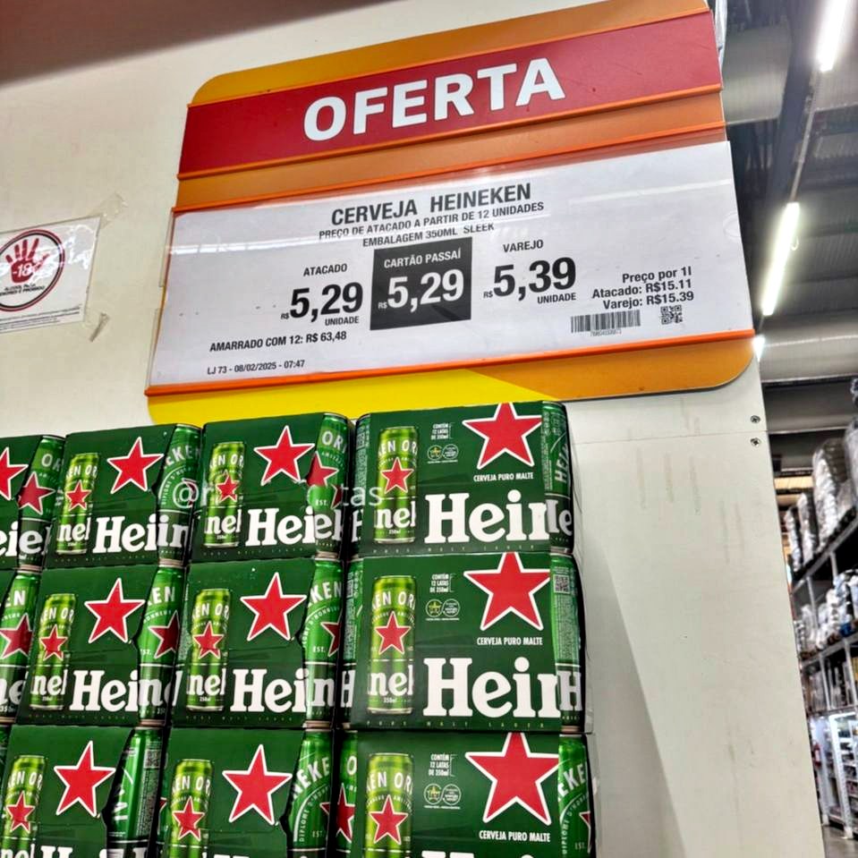 Cerveja Heineken Lata 350ml 12 Unidades – Lager Puro Malte