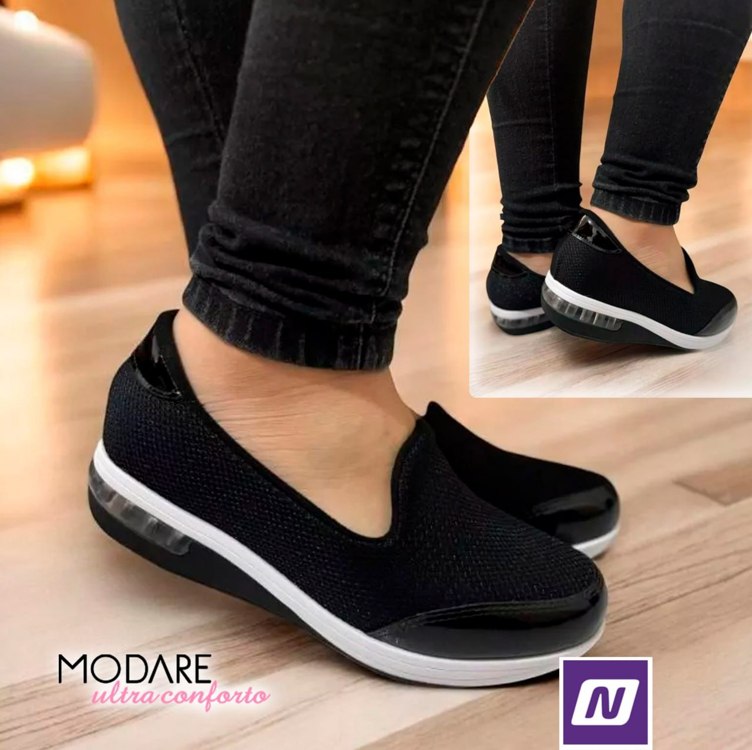 Slip On Modare Casual Gel Feminino – Preto