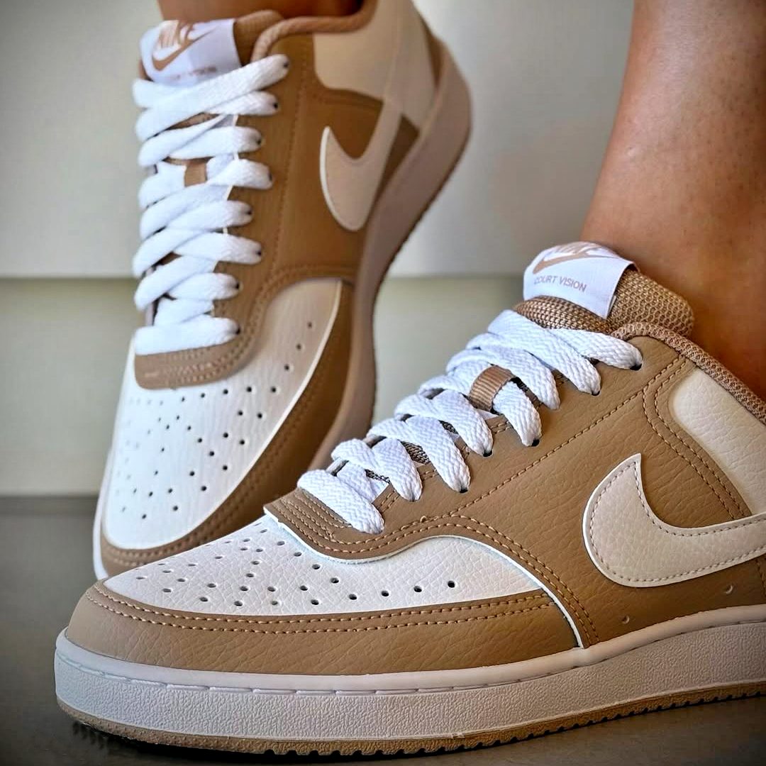 Tênis Nike Court Vision Low Next Nature Feminino Bege/Branco