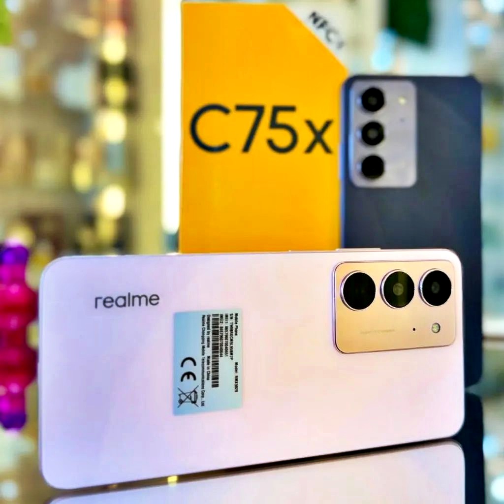 Realme C75x Smartphone Versão Global 8GB 256GB 6.67 “120Hz Display MediaTek Helio G81 Ultra 50MP AI Câmera 5600mAh Bateria