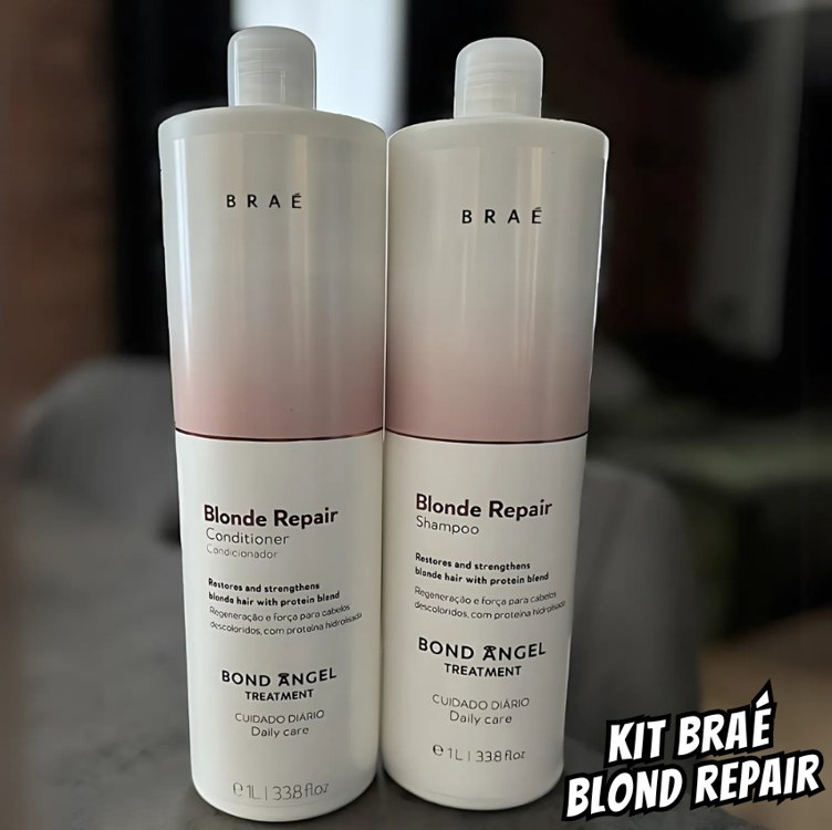 Kit Braé Blond Repair Shampoo E Condicionador Litro